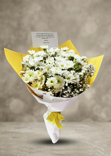 Güneş Işıltısı Beyaz Papatya Buketi (Aynı Gün Teslim) Gaziantep Çiçekciler